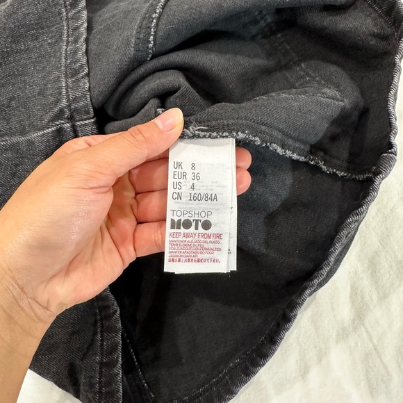 TOPSHOP MOTO OVERALL MINI DRESS - Picture 9 of 9